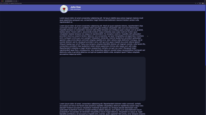(Project) Shrinking Header